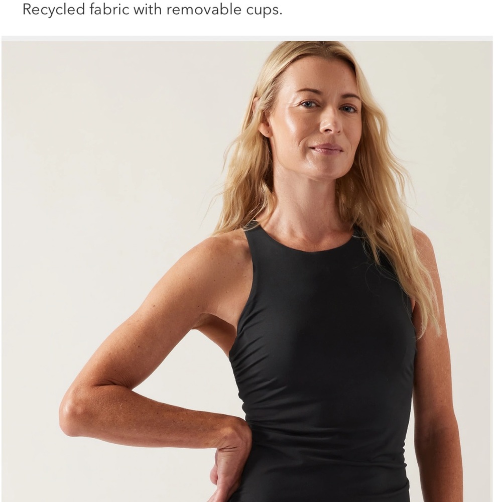 Athleta high neck Maldives tankini top! 38D/DD